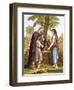 Abraham's Servant and Rebekah-English-Framed Premium Giclee Print