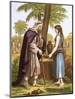 Abraham's Servant and Rebekah-English-Mounted Premium Giclee Print