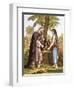 Abraham's Servant and Rebekah-English-Framed Giclee Print