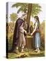 Abraham's Servant and Rebekah-English-Stretched Canvas