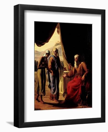 Abraham's Wife, Sarah, Presenting her Handmaid Hagar to her Husband as a Concubine-Andre Jacques Victor Orsel-Framed Giclee Print