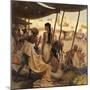 Abraham's Wife, Sarai, and a Slave Bargain for Cloth in a Marketplace-Tom Lovell-Mounted Premium Photographic Print