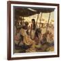 Abraham's Wife, Sarai, and a Slave Bargain for Cloth in a Marketplace-Tom Lovell-Framed Photographic Print