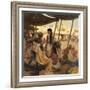 Abraham's Wife, Sarai, and a Slave Bargain for Cloth in a Marketplace-Tom Lovell-Framed Photographic Print