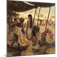 Abraham's Wife, Sarai, and a Slave Bargain for Cloth in a Marketplace-Tom Lovell-Mounted Photographic Print