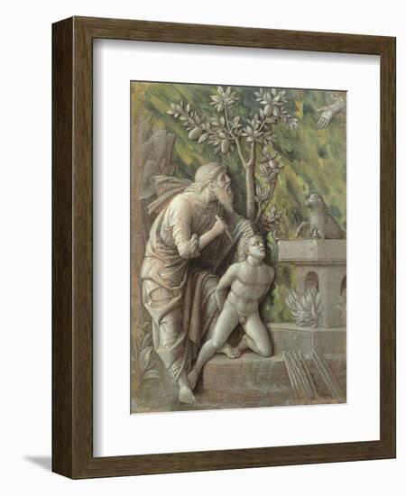 Abraham Sacrificing Isaac, C.1490-95-Andrea Mantegna-Framed Giclee Print