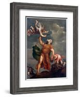 Abraham Sacrificing Isaac-Titian (Tiziano Vecelli)-Framed Giclee Print