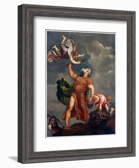 Abraham Sacrificing Isaac-Titian (Tiziano Vecelli)-Framed Giclee Print