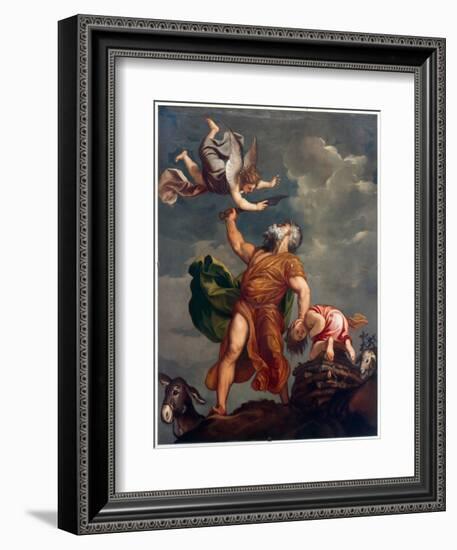 Abraham Sacrificing Isaac-Titian (Tiziano Vecelli)-Framed Giclee Print