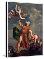 Abraham Sacrificing Isaac-Titian (Tiziano Vecelli)-Stretched Canvas