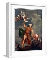 Abraham Sacrificing Isaac-Titian (Tiziano Vecelli)-Framed Giclee Print