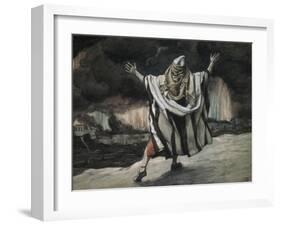 Abraham Sees Sodom in Flames-James Tissot-Framed Giclee Print