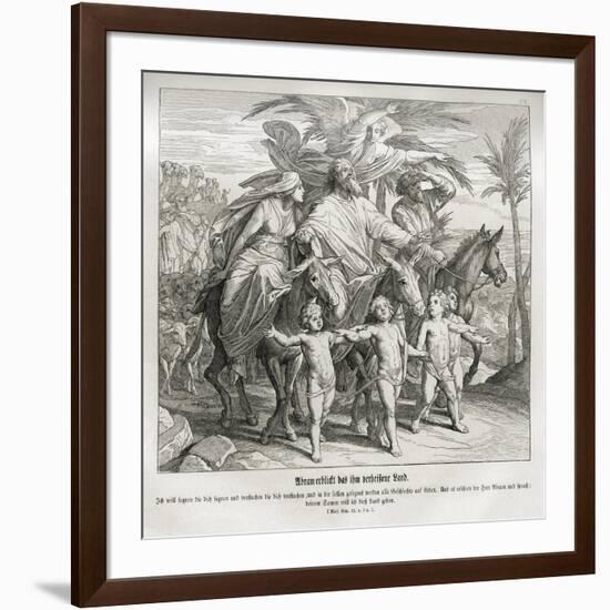 Abraham sees the land promised to him, Genesis-Julius Schnorr von Carolsfeld-Framed Giclee Print