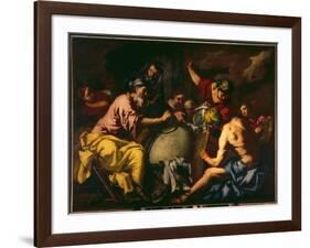 Abraham Teaches Geography to the Egyptians-Antonio Zanchi-Framed Giclee Print