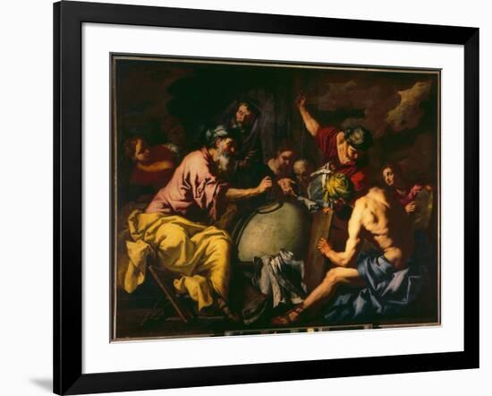 Abraham Teaches Geography to the Egyptians-Antonio Zanchi-Framed Giclee Print