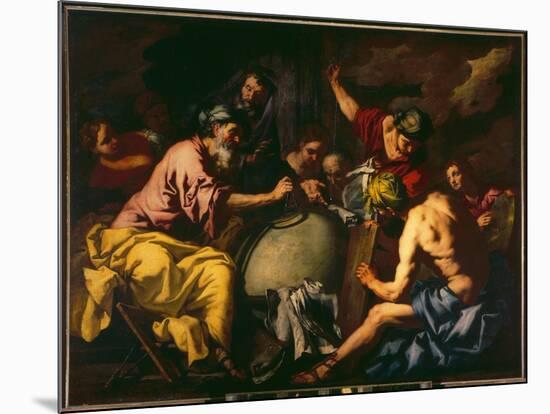 Abraham Teaches Geography to the Egyptians-Antonio Zanchi-Mounted Giclee Print