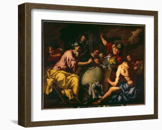 Abraham Teaches Geography to the Egyptians-Antonio Zanchi-Framed Giclee Print