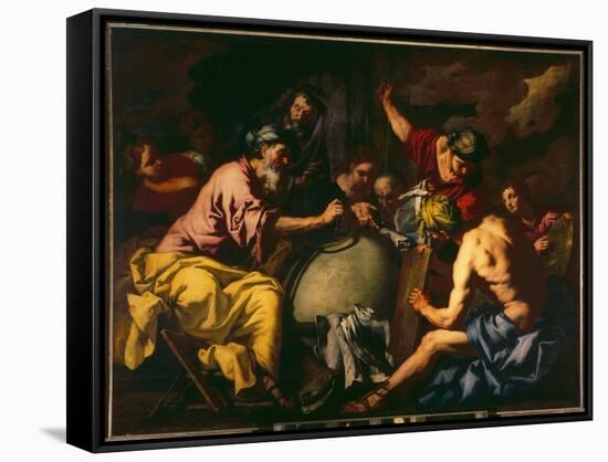 Abraham Teaches Geography to the Egyptians-Antonio Zanchi-Framed Stretched Canvas