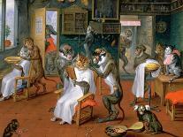 Barber's Shop with Monkeys and Cats-Abraham Teniers-Giclee Print