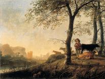 Cavalry Skirmish-Abraham van Calraet-Stretched Canvas