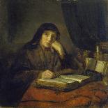 Old Woman Reading a Book-Abraham van Dyck-Framed Giclee Print