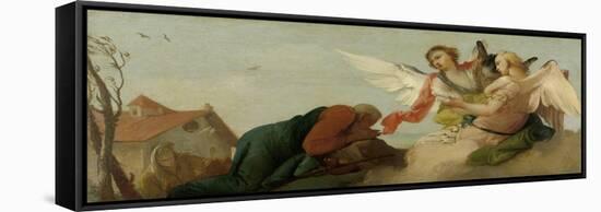 Abraham with the Three Angels, Francesco Zugno-Francesco Zugno-Framed Stretched Canvas