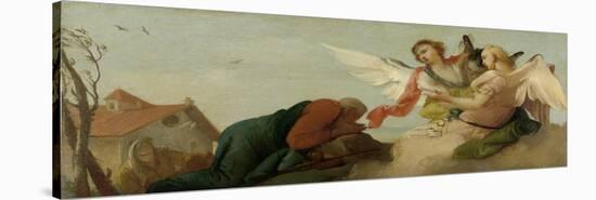 Abraham with the Three Angels, Francesco Zugno-Francesco Zugno-Stretched Canvas