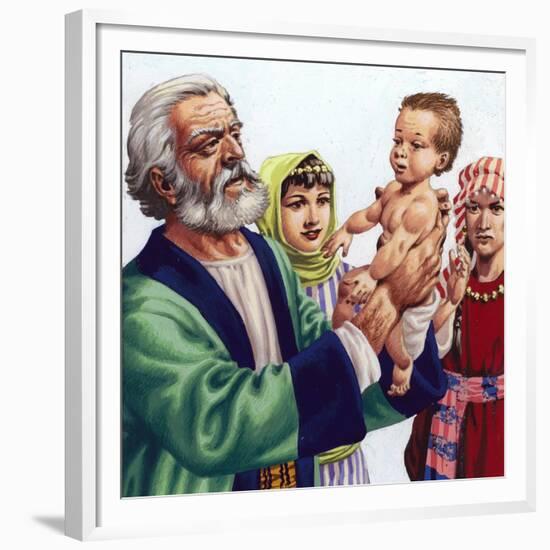 Abram Admiring Ishmael, the Son of Hagar-Pat Nicolle-Framed Giclee Print