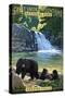 Abrams Falls - Great Smoky Mountains National Park, TN-Lantern Press-Stretched Canvas