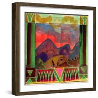 Abruzzi before Dusk-Michael Chase-Framed Giclee Print