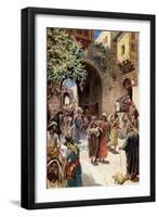 Absalom steals the hearts of the people - Bible-William Brassey Hole-Framed Premium Giclee Print