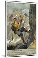 Abseiling on a Rope-null-Mounted Giclee Print