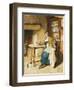 Absent Thoughts, 1884 (Pencil and Watercolour)-Carlton Alfred Smith-Framed Giclee Print
