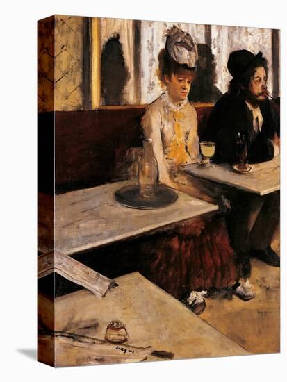 Absinthe Drinker-Edgar Degas-Stretched Canvas