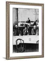 Absinthe Drinkers in a Paris Cafe-null-Framed Photographic Print