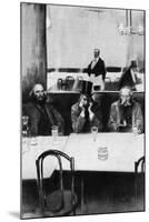 Absinthe Drinkers in a Paris Cafe-null-Mounted Photographic Print