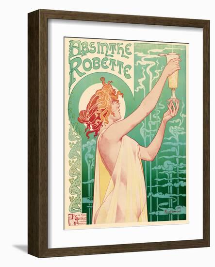 Absinthe Robette - Vintage Advertising Poster, 1896-Henri Privat Livemont-Framed Art Print