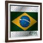 Abstract 2014 World Cup Poster-vipervxw-Framed Art Print