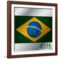 Abstract 2014 World Cup Poster-vipervxw-Framed Art Print