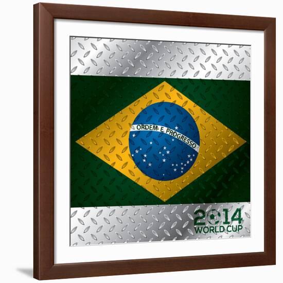 Abstract 2014 World Cup Poster-vipervxw-Framed Art Print