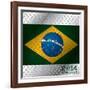 Abstract 2014 World Cup Poster-vipervxw-Framed Art Print