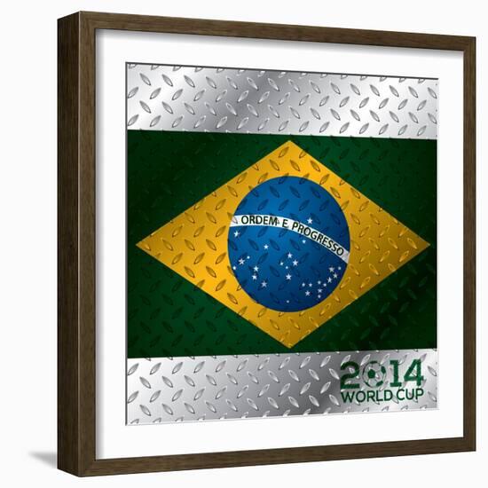 Abstract 2014 World Cup Poster-vipervxw-Framed Art Print