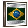 Abstract 2014 World Cup Poster-vipervxw-Framed Art Print