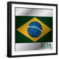 Abstract 2014 World Cup Poster-vipervxw-Framed Art Print