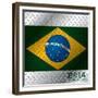 Abstract 2014 World Cup Poster-vipervxw-Framed Premium Giclee Print