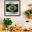 Abstract 2014 World Cup Poster-vipervxw-Framed Art Print displayed on a wall