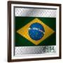 Abstract 2014 World Cup Poster-vipervxw-Framed Art Print