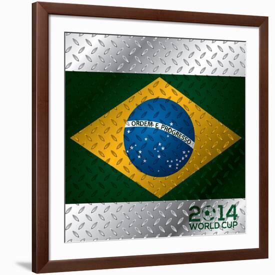 Abstract 2014 World Cup Poster-vipervxw-Framed Art Print