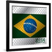 Abstract 2014 World Cup Poster-vipervxw-Framed Art Print