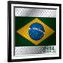 Abstract 2014 World Cup Poster-vipervxw-Framed Art Print